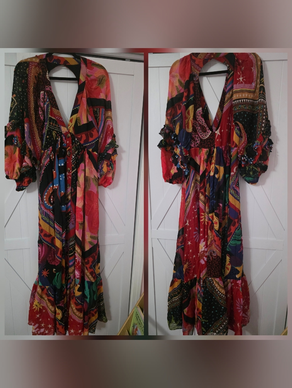 Farm Rio Diagonal Scarf Maxidress - Picture 7 of 7